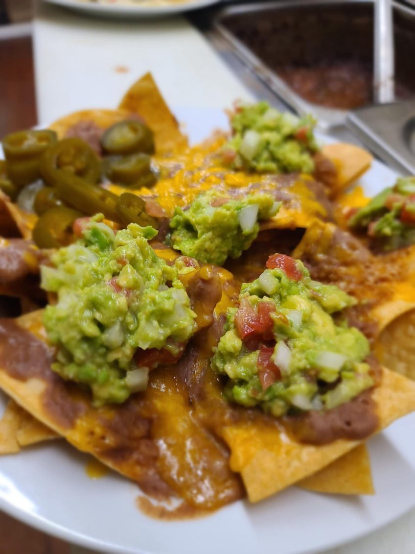 Nachos with guacamole