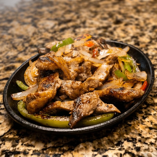 Pork Fajitas Plate.